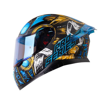 CASCO INTEGRAL SHAFT PRO 612 DV EVO FARAON NEGRO+AZUL